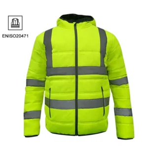 Mens High Visibility Reflective Padded Bomber Jacket