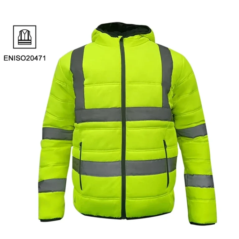 Mens-High-Visibility-Reflective-Padded-Bomber-Jacket