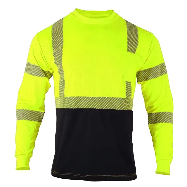 Men's High Visibility T Shirts Safety Reflective Construction Work Jackets Fluorescent Mesh Customizable Logo Polyester Cotton
