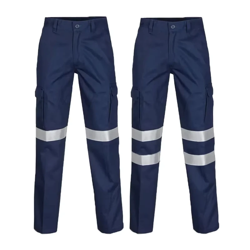Men's Hivis European Work Pants Denims Reflective Safety Construction Cargo Work Wear Trousers Work Pants for Men
