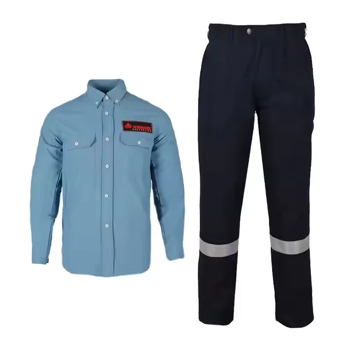 Mens-Industrial-Work-Uniform-12Cal-Flame-Resistant-Clothing-Fireproof-Welding-Shirts-and-FR-Pants