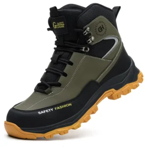 Men’s Labor Protection Shoes with Steel-Toe Caps Anti-Smashing Anti-Piercing Anti-Splashing Work Shoes