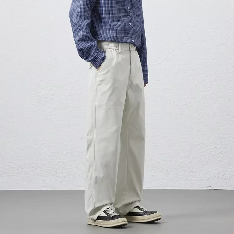 Mens-Lightweight-Polyester-Casual-Cargo-Pants-Quick-Dry-Breathable-Wrinkle-Resistant-Fabric