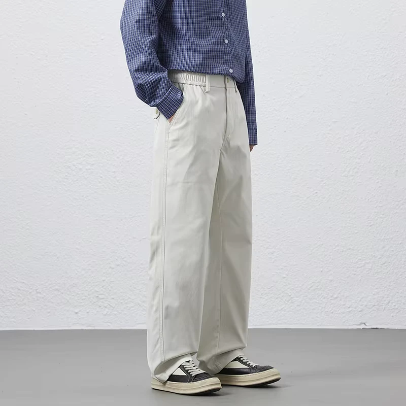 Men's Lightweight Polyester Casual Cargo Pants Quick-Dry Breathable Wrinkle-Resistant Fabric