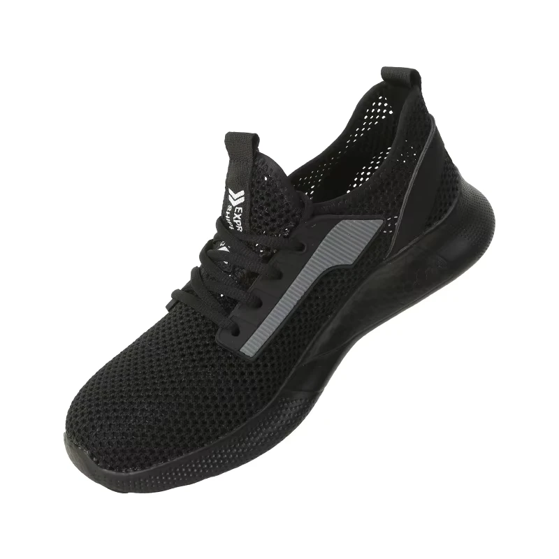 Men's Lightweight Steel-Toe Safety Shoes Breathable Sports Trainers