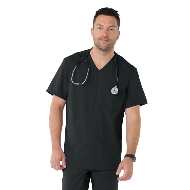 Mens-Lightweight-Stretch-Medical-Scrub-Top