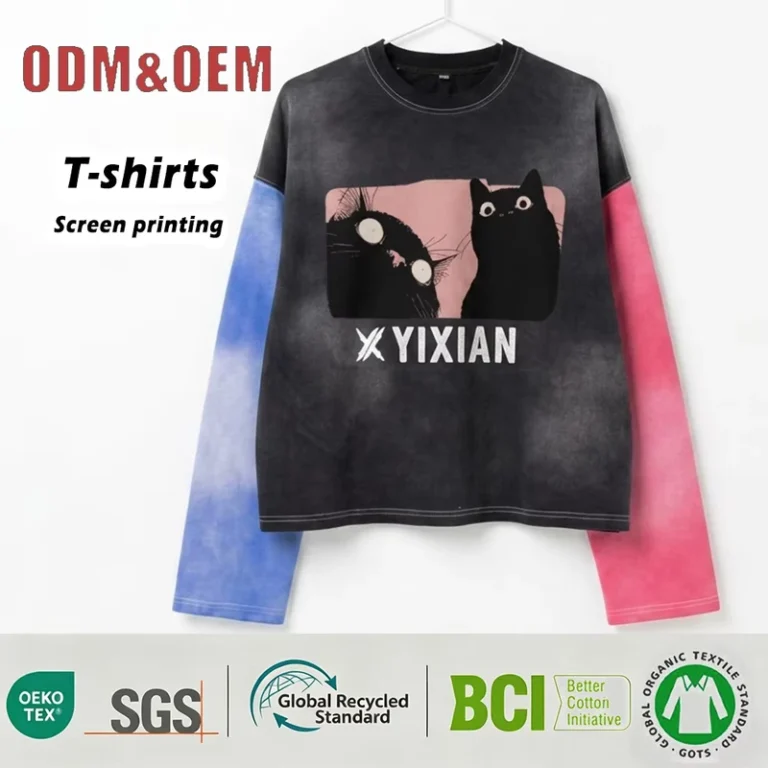 Mens-Long-Sleeve-100-Cotton-Knitted-Eco-Friendly-Silk-Screen-Printed-Casual-T-Shirt-With-Pattern