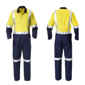 Men’s Long Sleeve Adjustable Waist with the HI Vis Reflective Tape Jumpsuit Flame Fire Retardant Fr Coveralls Factory Price