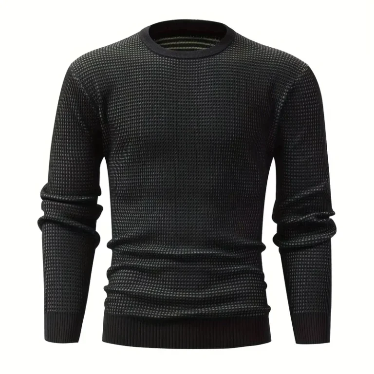 Mens-Long-Sleeved-Casual-Crew-Neck-Knitwear-Breathable-Anti-Wrinkle-Sweater-with-Logo-Decoration-for-Spring-Autumn-Winter
