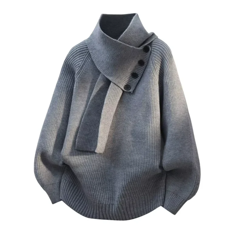 Mens-Loose-Casual-Sweater-Stylish-Autumn-Breathable-Front-Logo-Base-Layer-Sweater