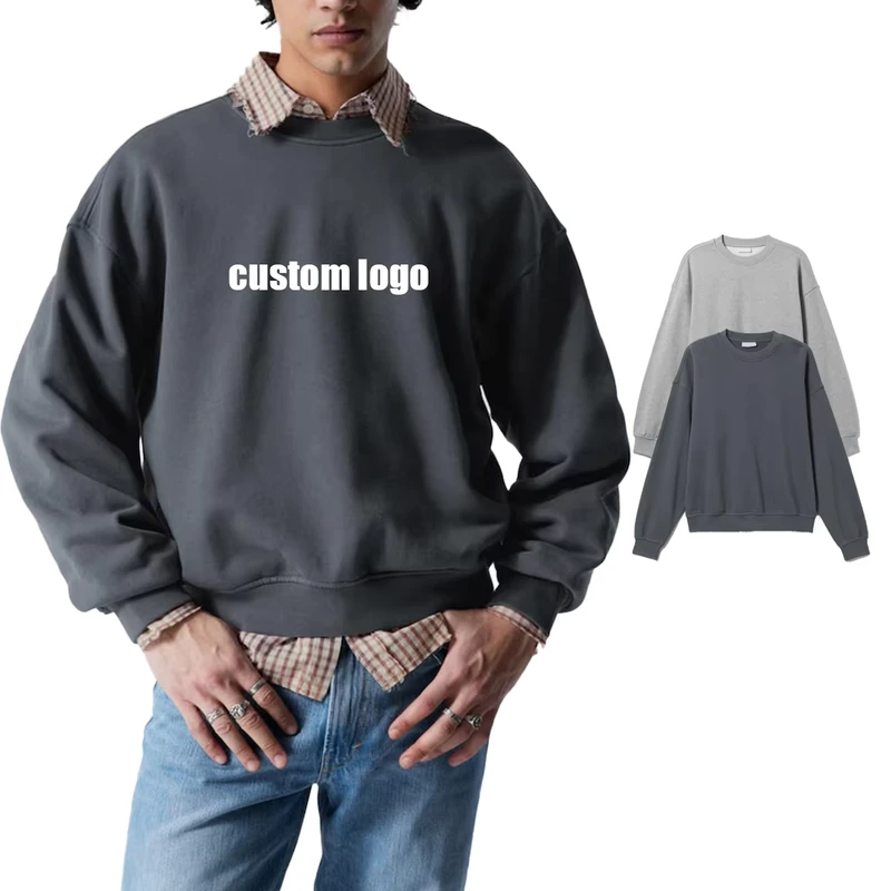 Men's Loose-Fit Crew-Neck Sweatshirt