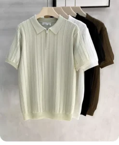 Men’s Loose Polo Shirt, Anti-Wrinkle, Anti-Pilling, Water-Washable, Quick-Dry, Breathable, Summer