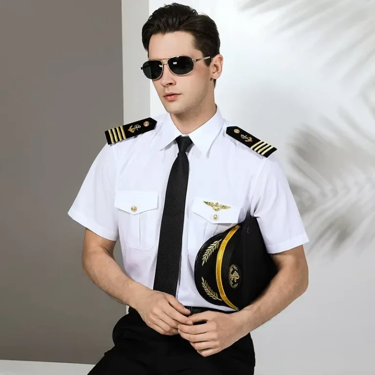 Mens-Marine-Shirt-Captain-Uniform-Long-Sleeve-Cotton-Pilot-Flight-Attendant-Costume