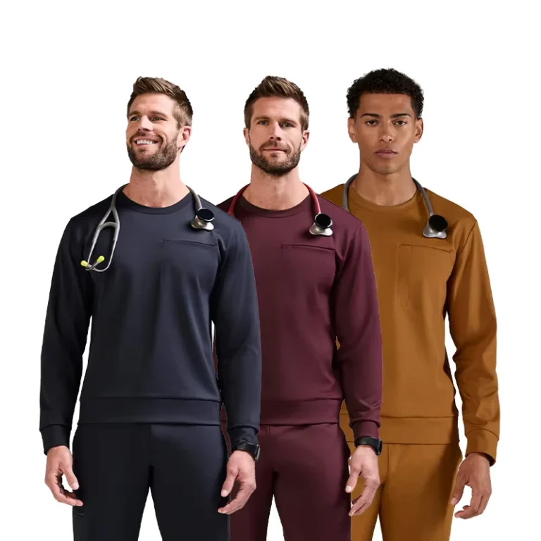 Mens-Medical-Scrubs-with-High-Stretch-Drawstring-Waist-Straight-Leg-or-Jogger-Pants