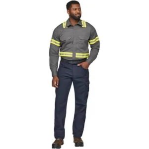 Mens Midweight FR Cotton Flame Resistant Arc Flash Safety Fire Proof Visibility Uniform Shirt Henan China FRCA8365