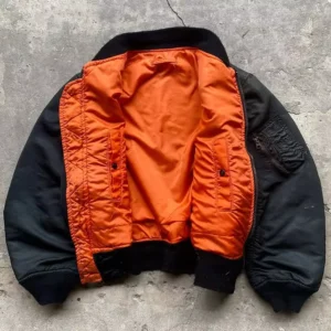 Men’s Nylon MA-1 Aviation Bomber Jacket Customized Front Logo Pilot Street Style