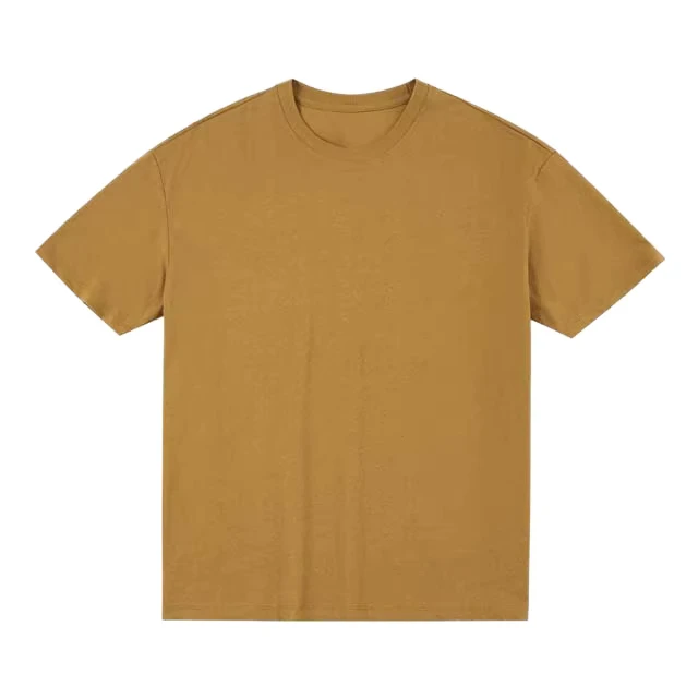 Mens-O-Neck-Short-Sleeve-T-shirt-Regular-Fit-Eco-Friendly-Solid-Blank-Woven-Polyester-Cotton-Heat-Transfer-Printed-Breathable