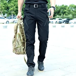 Men’s Outdoor Tactical Pants Multipocket Wear-Resistant Stretch Cargo Commuter Trousers