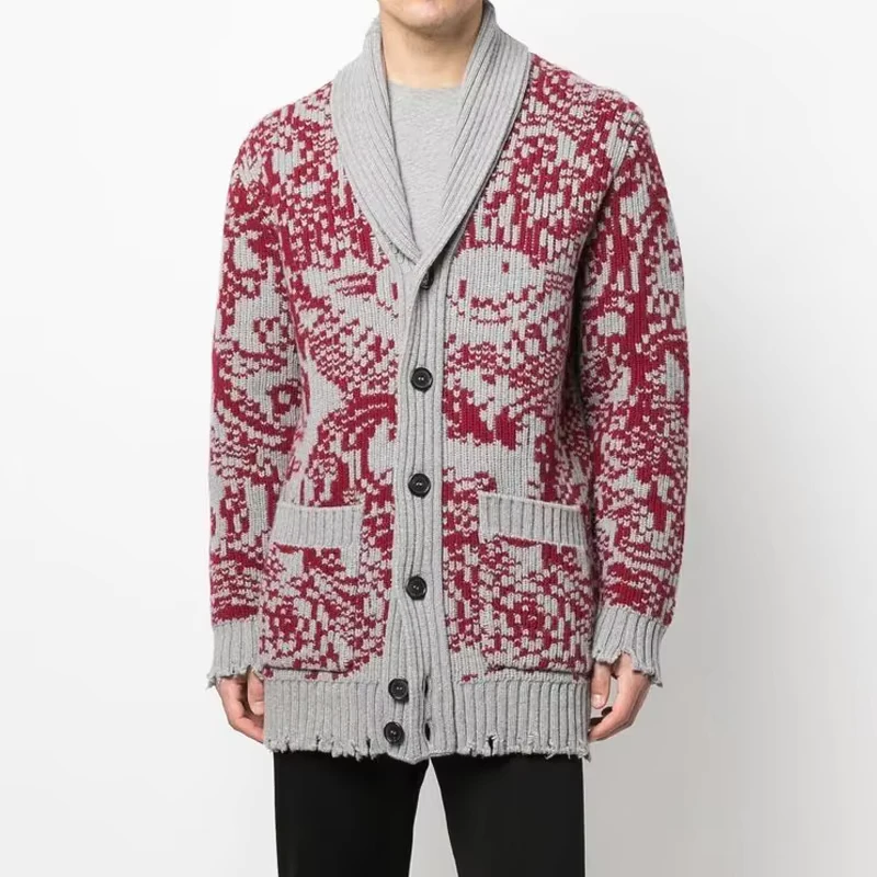 Men's Oversized Kimono Long Knit Cardigan Sweater Coat