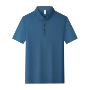 Men’s Performance Polo Shirt Breathable Quick Dry Turn Down Collar Top for Work Golf and All Day Comfort Can Custom