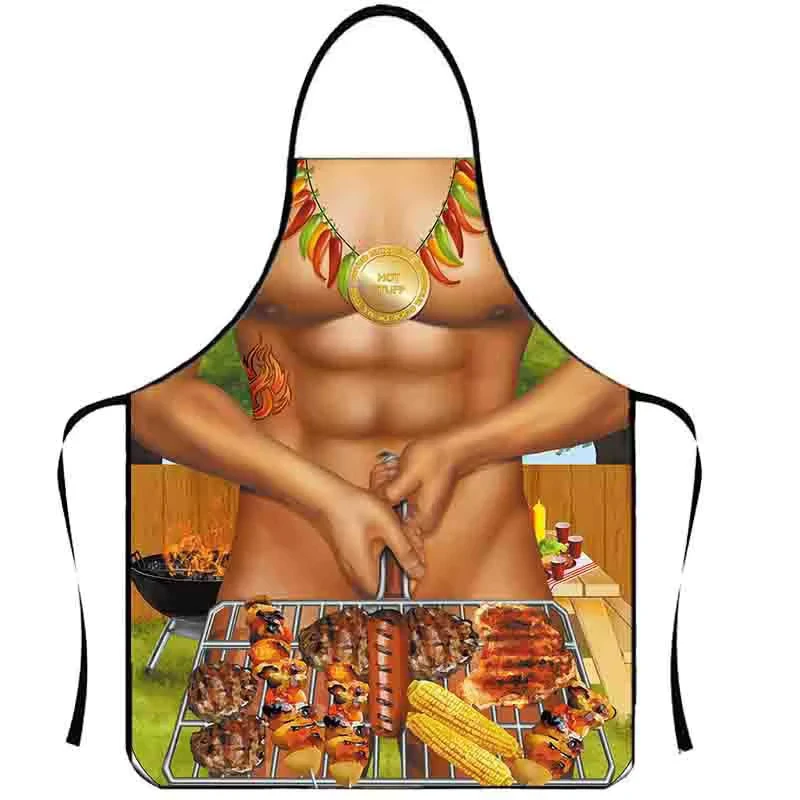 Men's Personalized Sleeveless Waterproof Barbecue Apron for Restaurants and Bars