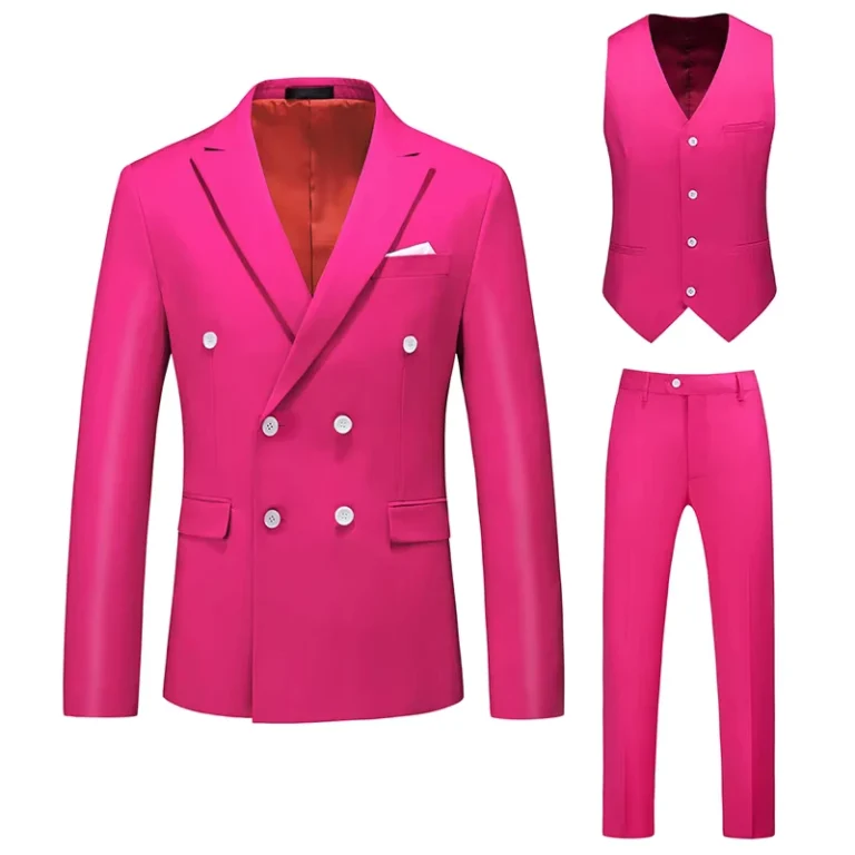 Mens-Plus-Size-Suit-Three-Piece-Double-Breasted-Solid-Color-Suit-Business-Formal-Wear-Fashion