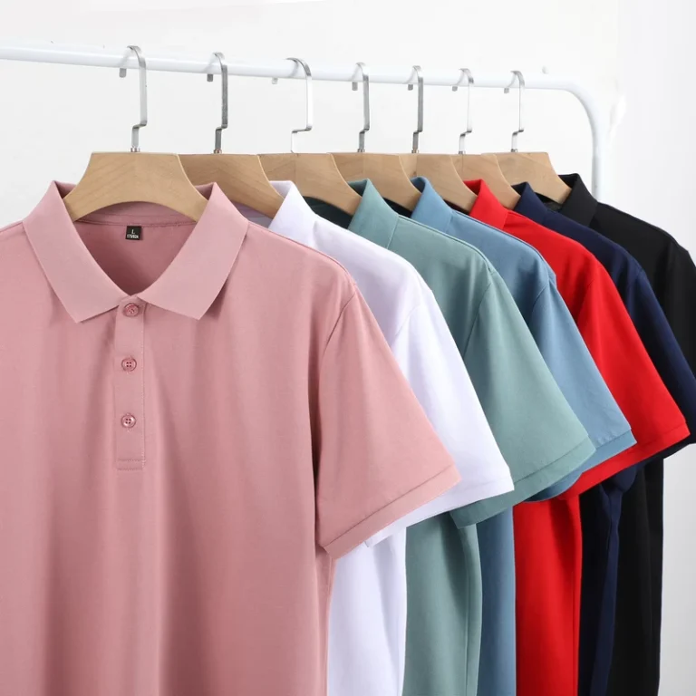 Mens-Polo-Collar-T-shirt-From-Pique-Fabric-50-Cotton-50-Polyester-Reasonable-Price-Fast-Production-Lint-free-Wrinkle-free