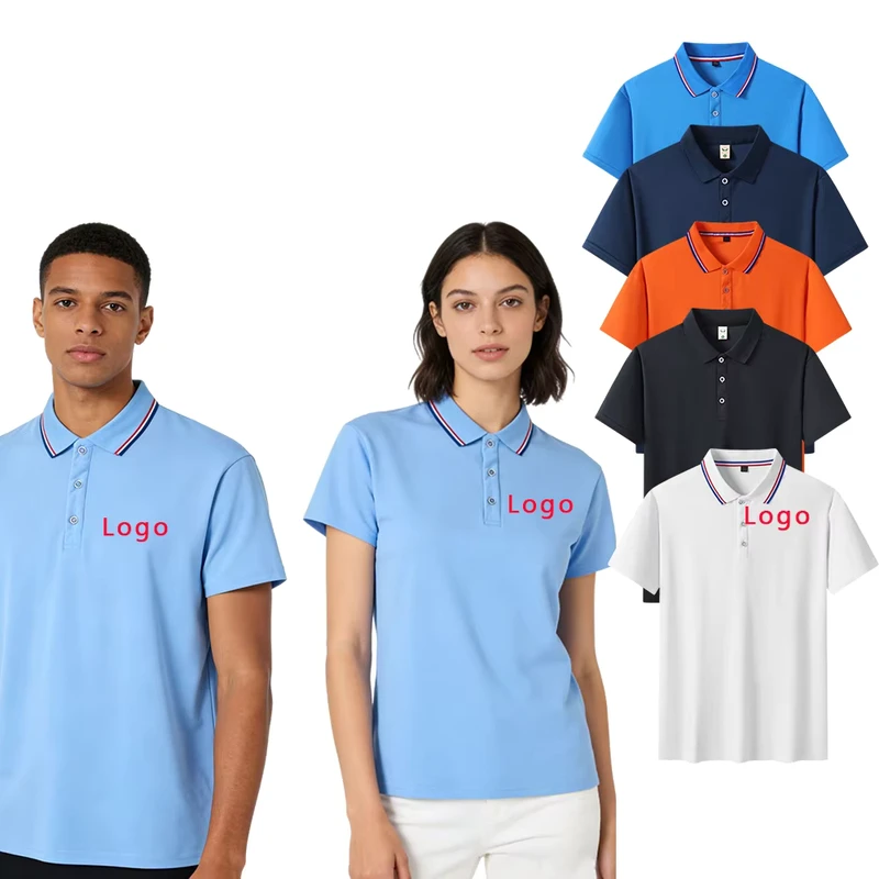 Mens Polo Shirts Polyester Custom logo Custom Embroidery Polo Business Advertising Promotional Office Uniform Design Polo Shirt