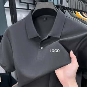 Men’s Polo Shirts Summer Short Sleeved T shirts Designer Embroidered Lapel Loose Fit Solid Knitted Fabric
