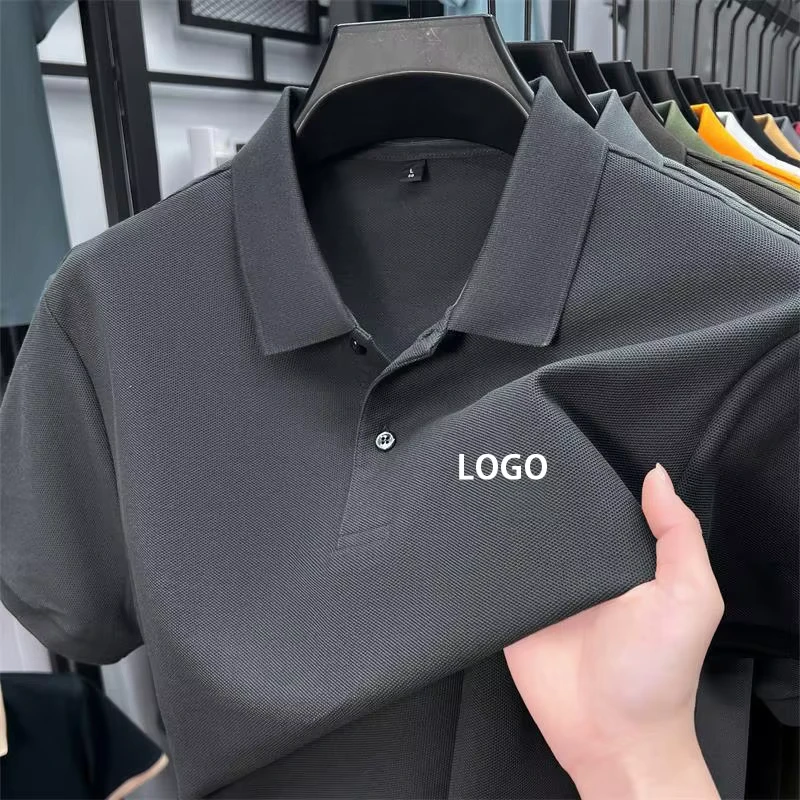 Men's Polo Shirts Summer Short Sleeved T shirts Designer Embroidered Lapel Loose Fit Solid Knitted Fabric