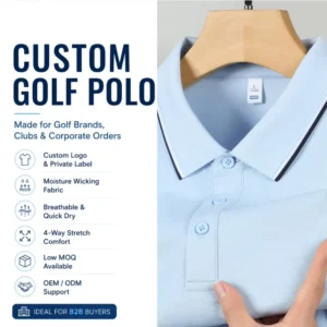 Men’s Polo T-Shirt Breathable Casual Sports Uniform with Custom Logo