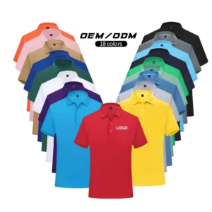 Men’s Pure Cotton Blank Golf Polo Shirt Custom Printing Embroidery Uniform