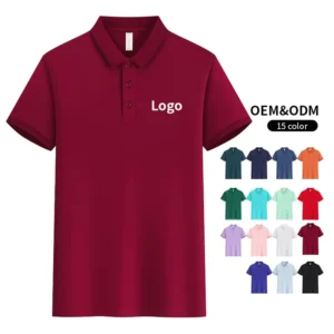 Men’s Pure Cotton Oversized Polo Shirt with Printed and Embroidered Logo for Work and Golf
