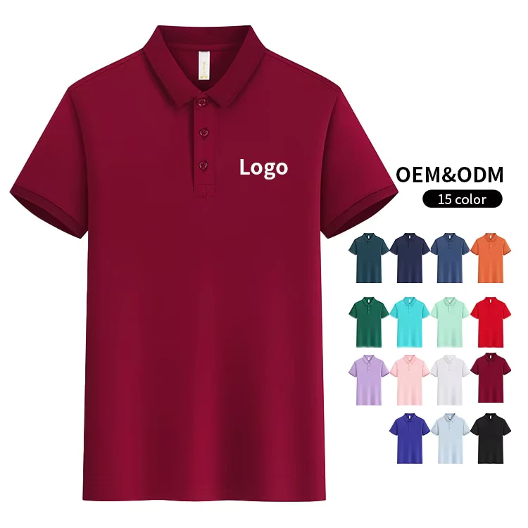 Men's Pure Cotton Oversized Polo Shirt with Printed and Embroidered Logo for Work and Golf