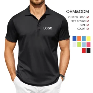 Men’s Quick Dry Polo Shirt Workwear Solid Color Blank Plus Size Custom Logo
