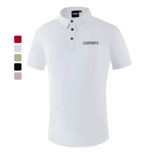 Men’s Quick-Drying Short-Sleeve Polo Shirt Sports Leisure Business Golf Shirt