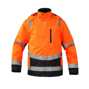Men’s Reflective Jacket Work Wear Winter Fleece Coat Custom Logo Waterproof Hi-Vis Uniform for Construction