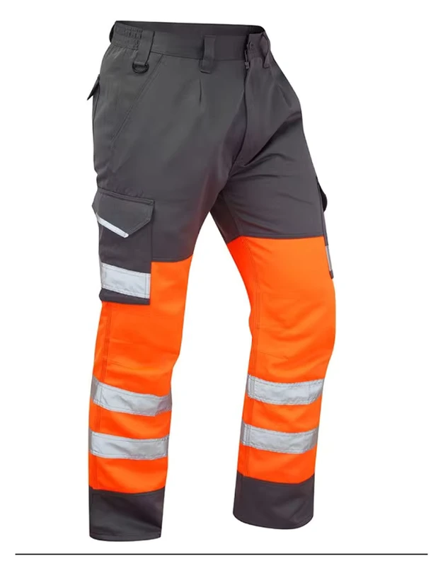 Mens Reflective Stripes Safety Work Wear Customized Logo Cotton Waterproof Flame Resistant LED Flash High Quality Summer Hi Vis