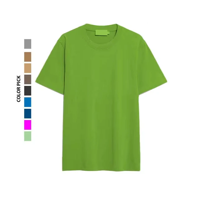 Men's Regular Fit Cotton Short Sleeve Crew Neck T-Shirt, Green