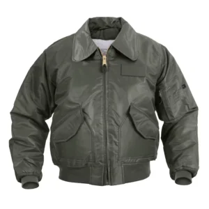 Men’s Sage Green Nomex CWU-45P Fire-Retardant Tactical Flight Jacket Customizable