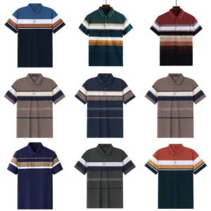 Men’s Short Sleeve Antibacterial Pure Cotton Casual Polo Shirt
