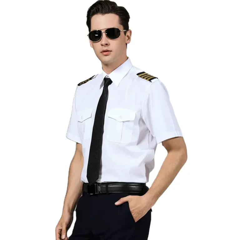 Mens-Short-Sleeve-Pilot-Captain-Shirts-Male-Air-Steward-Flight-Attendant-Aviation-Uniform-Nightclub-Cosplay-Costume