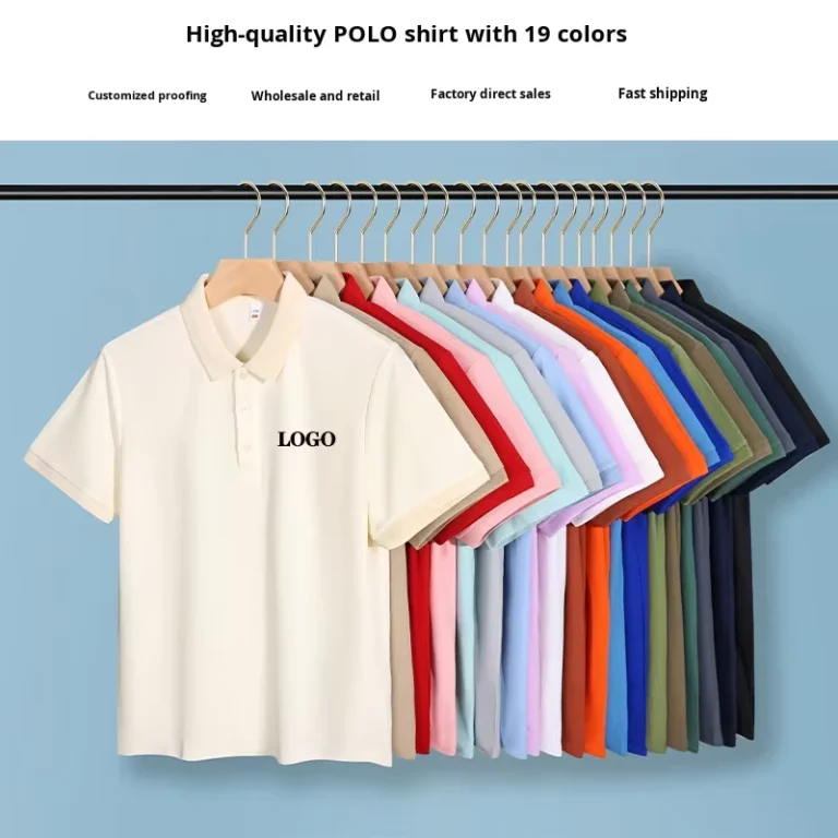 Mens-Short-Sleeve-Polo-Shirts-Breathable-Knitted-Fabric-Custom-Logo-Corporate-Work-Uniform
