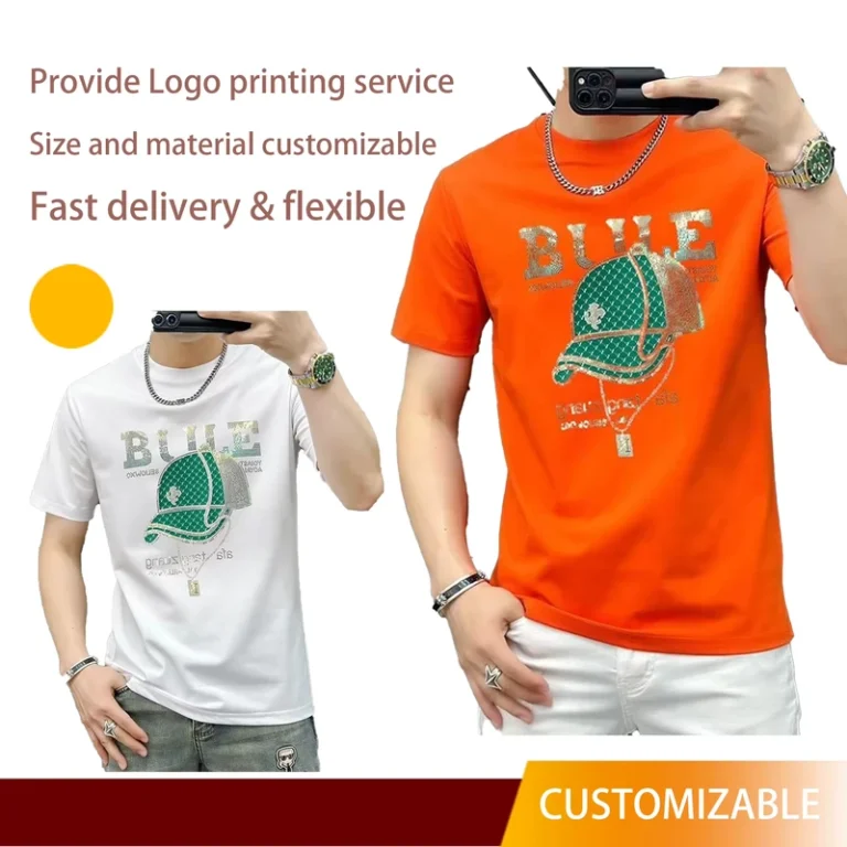Mens-Short-Sleeve-Shirt-Silk-Screen-Printed-Polyester-Cotton-Quick-Dry-Anti-UV-Character-280g