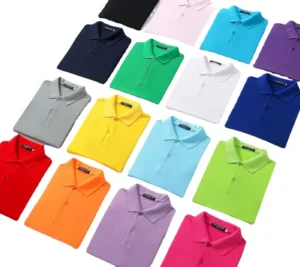 Men’s Short-Sleeve Solid Color Polo Shirt Embroidered