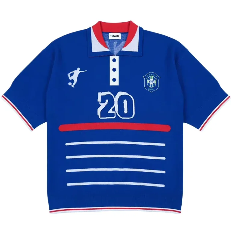 Mens-Short-Sleeve-Vintage-Football-Knit-Polo-Sweater-Knitted-Jersey