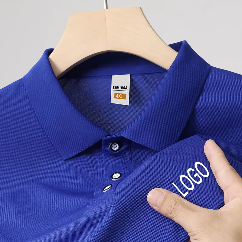 Men's Short Sleeve for Polo Shirt Spring Autumn Business Leisure Fashion with Embroidered Lapel Solid Color Eco Friendly T shirt