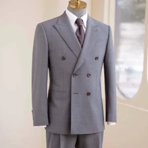 Men’s Single Breasted Wedding Suit Wool V-Neck Collar Bespoke Design Plus Sizes Custom Blazer