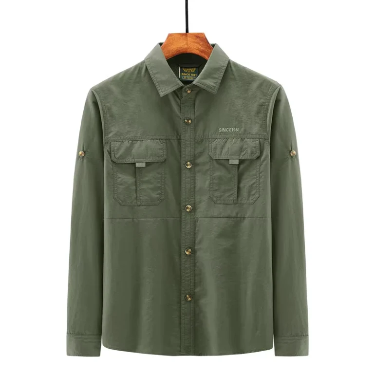 Mens-Slim-Fit-Autumn-Nylon-Work-Shirt-Custom-Logo-Style-With-Muscle-Pattern-Classic-XL-Sizes-Available