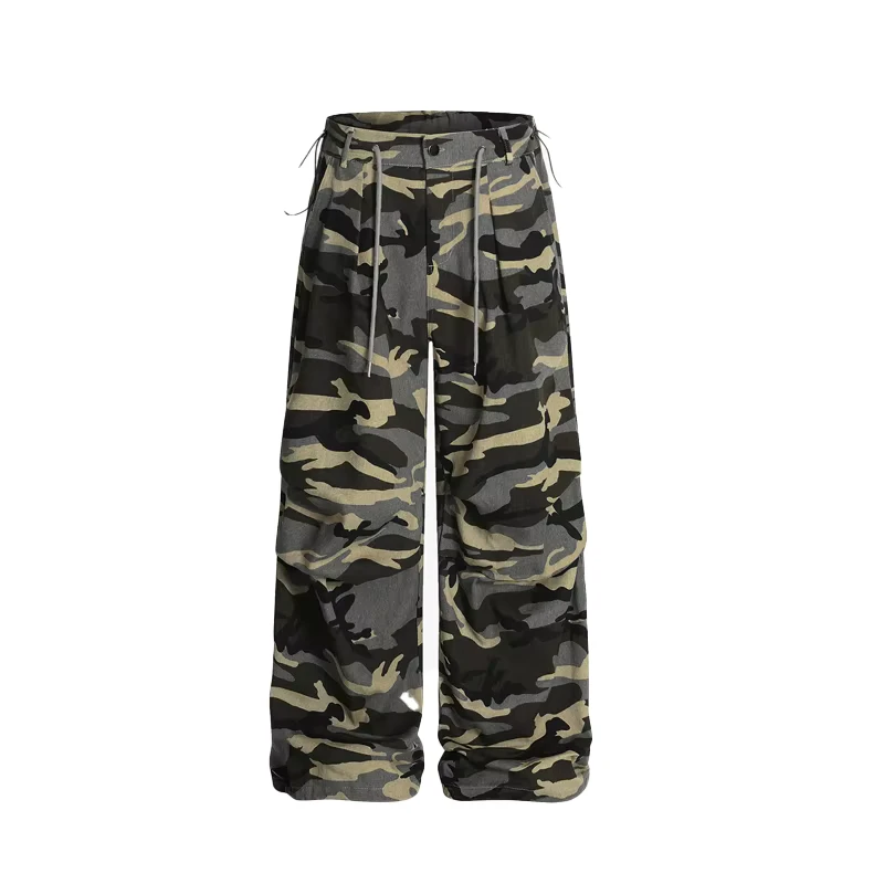 Men's Slim Fit Midweight Spandex Cotton Fleece Straight Pants with Drawstring Waistband